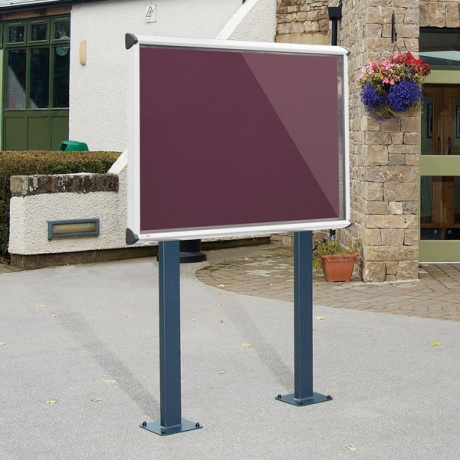 Metroplan Shield Post Mounted Showcase With Bolt Down Posts - IP55 Rated
